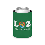 LOZ Lake of the Ozarks Green Can Cooler