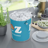 LOZ Lake of the Ozarks Turquoise Ice Bucket with Tongs