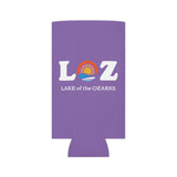 LOZ Lake of the Ozarks Purple Can Cooler