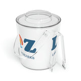 LOZ Lake of the Ozarks White Ice Bucket with Tongs