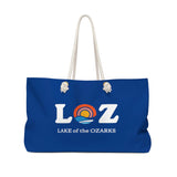 LOZ Lake of the Ozarks Dark Blue Weekender Bag