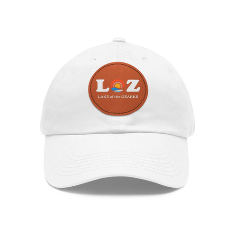 LOZ Lake of the Ozarks Dad Hat with Leather Patch (Round)