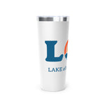 LOZ Lake of the Ozarks White Copper Vacuum Insulated Tumbler, 22oz