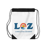 LOZ Lake of the Ozarks White Drawstring Bag