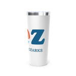LOZ Lake of the Ozarks White Copper Vacuum Insulated Tumbler, 22oz