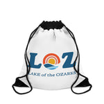 LOZ Lake of the Ozarks White Drawstring Bag