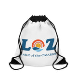 LOZ Lake of the Ozarks White Drawstring Bag