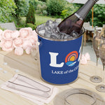 LOZ Lake of the Ozarks Dark Blue Ice Bucket with Tongs