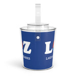 LOZ Lake of the Ozarks Dark Blue Ice Bucket with Tongs