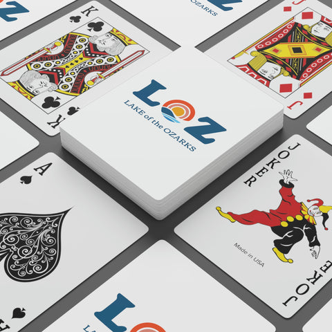 LOZ Lake of the Ozarks White Custom Poker Cards