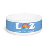 LOZ Lake of the Ozarks Light Blue Pet Bowl