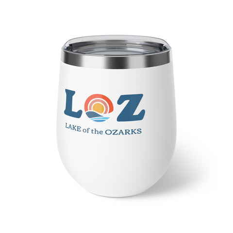 LOZ Lake of the Ozarks White Copper Vacuum Insulated Cup, 12oz