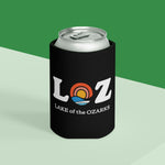 LOZ Lake of the Ozarks Black Can Cooler