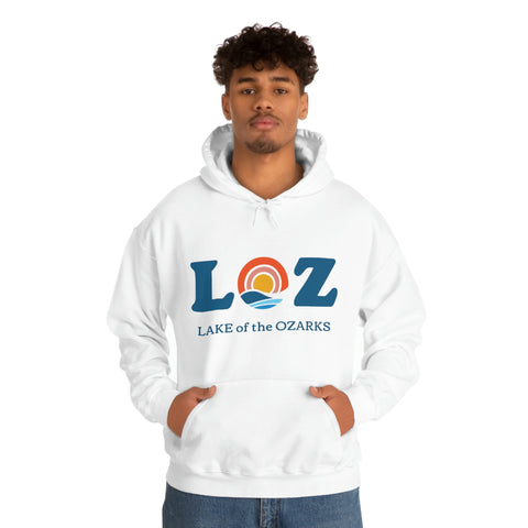 LOZ Lake of the Ozarks White Unisex Heavy Hooded Sweatshirt