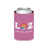 LOZ Lake of the Ozarks Light Pink Can Cooler