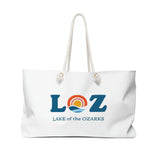 LOZ Lake of the Ozarks White Weekender Bag