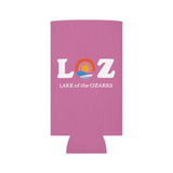 LOZ Lake of the Ozarks Light Pink Can Cooler