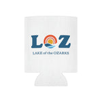 LOZ Lake of the Ozarks White Can Cooler