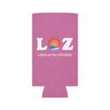 LOZ Lake of the Ozarks Light Pink Can Cooler
