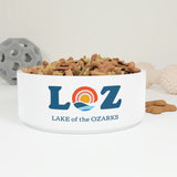 LOZ Lake of the Ozarks White Pet Bowl