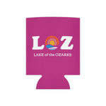 LOZ Lake of the Ozarks Dark Pink Can Cooler