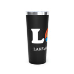 LOZ Lake of the Ozarks Black Copper Vacuum Insulated Tumbler, 22oz