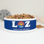LOZ Lake of the Ozarks Dark Blue Pet Bowl