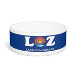 LOZ Lake of the Ozarks Dark Blue Pet Bowl