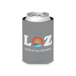 LOZ Lake of the Ozarks Light Grey Can Cooler