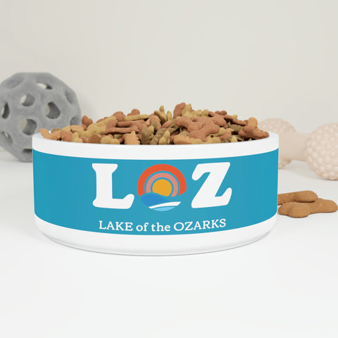 LOZ Lake of the Ozarks Turquoise Pet Bowl