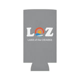 LOZ Lake of the Ozarks Light Grey Can Cooler