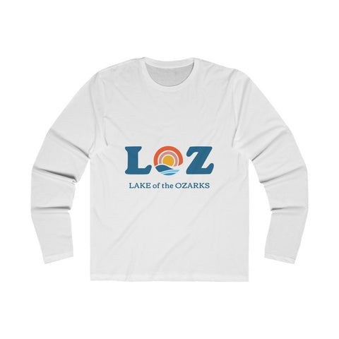 Lake of the Ozarks LOZ White Men's Long Sleeve Crew Tee