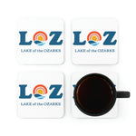 LOZ Lake of the Ozarks White Corkwood Coaster Set