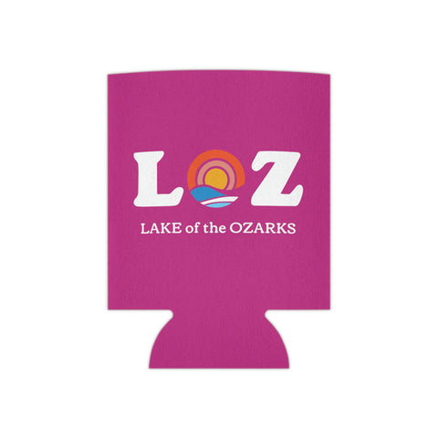 LOZ Lake of the Ozarks Dark Pink Can Cooler