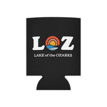 LOZ Lake of the Ozarks Black Can Cooler