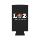 LOZ Lake of the Ozarks Black Can Cooler