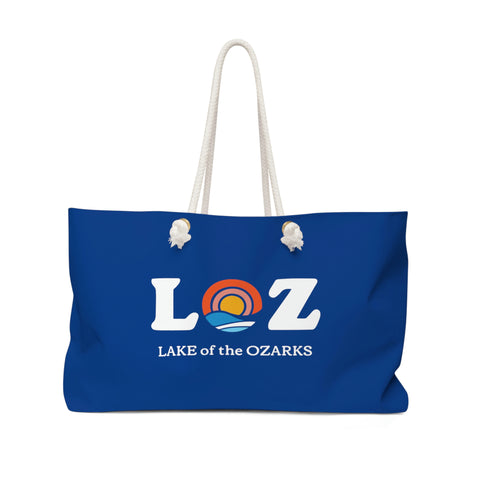 LOZ Lake of the Ozarks Dark Blue Weekender Bag
