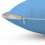 LOZ Lake of the Ozarks Light Blue Spun Polyester Square Pillow